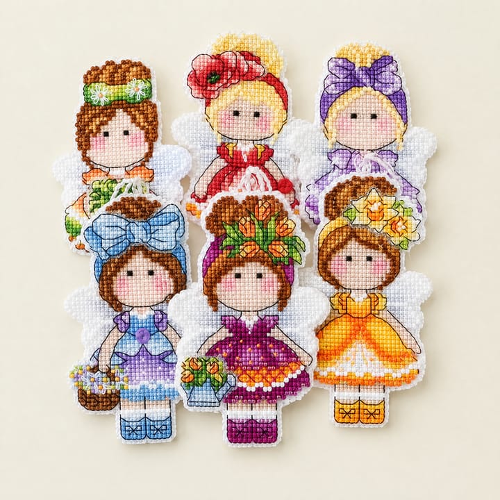 Angel Fridge Magnet Cross Stitch Kit
